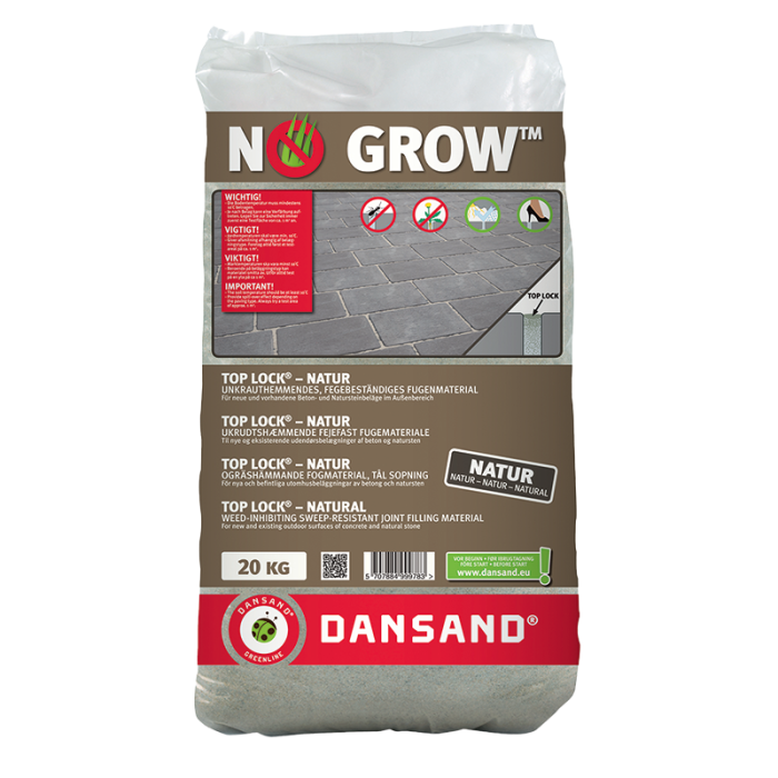 FUGESAND TOP-LOCK NO GROW NATUR 20 KG DANSAND