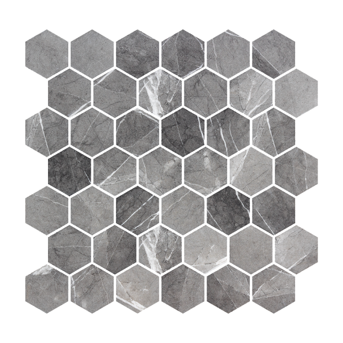 MOSAIKPRØVE HEXAGON XL GRAFITO MATTE