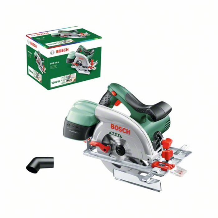 Rundsav PKS 55 A med klinge og parallelforskruning Bosch Power Tools