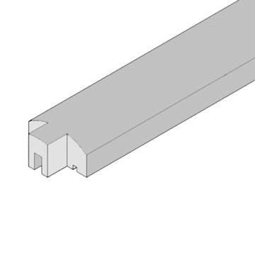 Top til profilhegn Selv 6 x 3 x 200 cm HORTUS